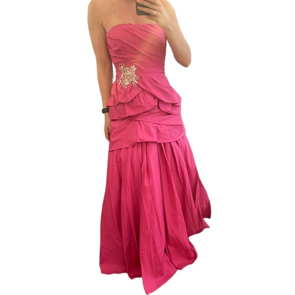 Jovani Strapless Gown Pink